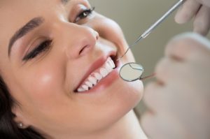 Young woman at the dentist